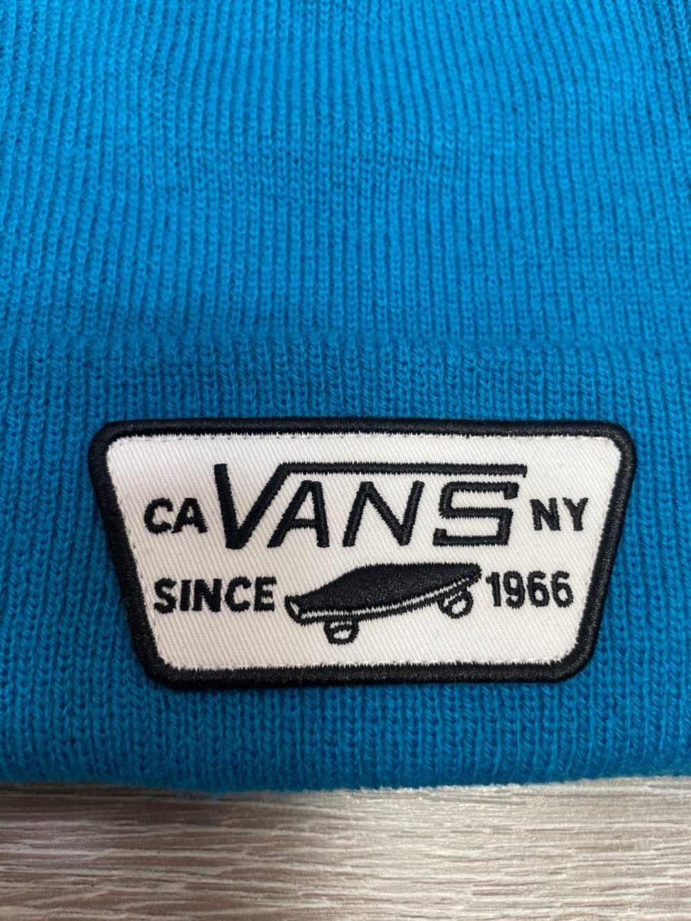 VANS Off The Wall Milford Ribbed Knit Cuff Beanie Heritage Logo Patch - Picture 2 of 10